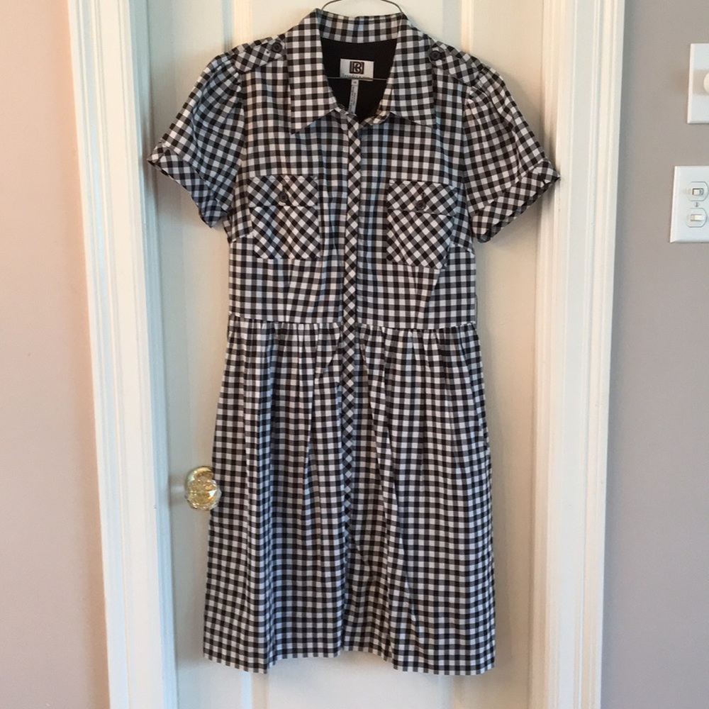 Checked shirt dress
